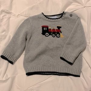 Janie and Jack Baby Toddler Boys Train Christmas Sweater